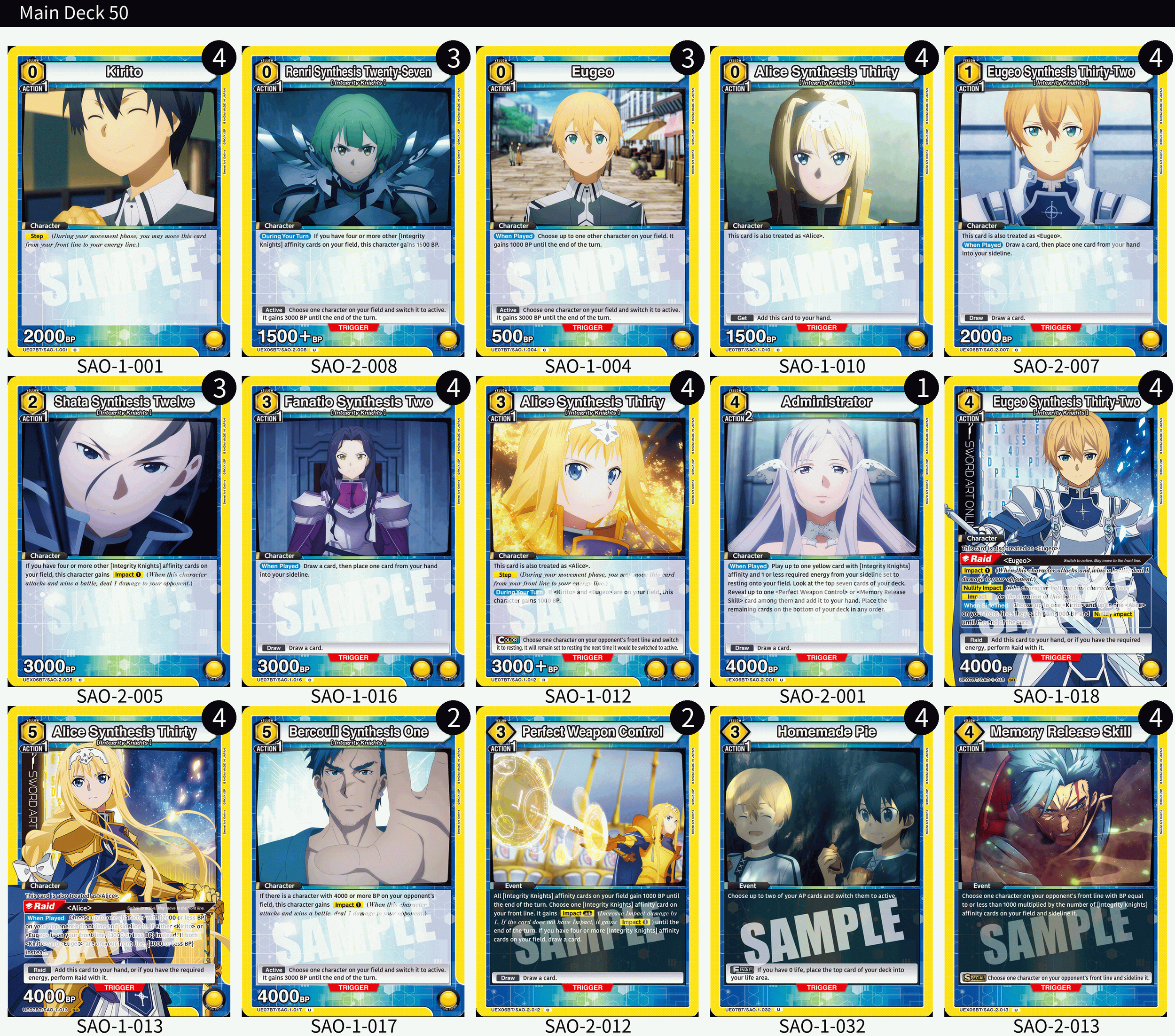 UNION ARENA: Every Sword Art Online Vol. 2 Deck, Ranked — Joseph